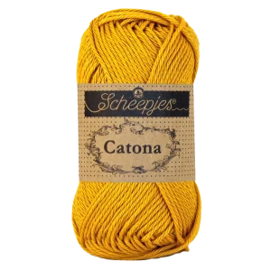 Fil de coton -Catona-Scheepjes-249-jaune-safran