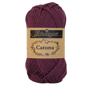 Fil de coton -Catona-Scheepjes-394-ombre-pourpre