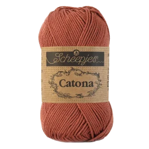 Fil de coton -Catona-Scheepjes-504-rouge-brique